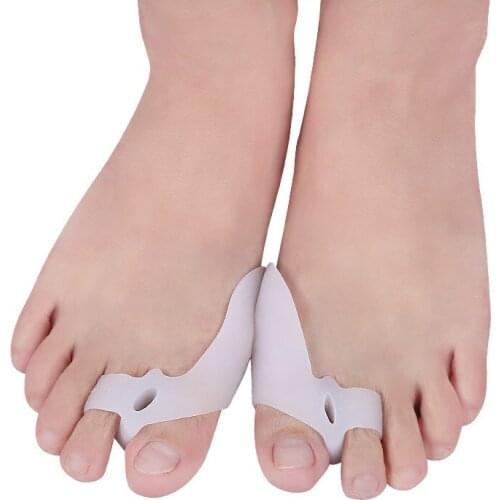 2PCS Hallux Valgus Orthosis 2-Rings SEBS Toe Care Protective Foot Sleeve Feet Overlapping Toe Separation Toe Correction