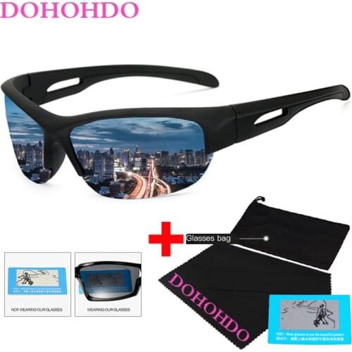 DOHOHDO Fashion Windproof Polarized Sunglasses Men Brand Designer Travel Male Mirror Sun Glasses Driving Anti-UV Oculos De Sol