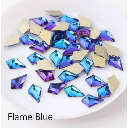 50pcs Crystal Nail Rhinestone Gemstone nail diamond jewelry flat nails shaped rhinestone Japanese 5.5*8 arrow nail Rhinestone