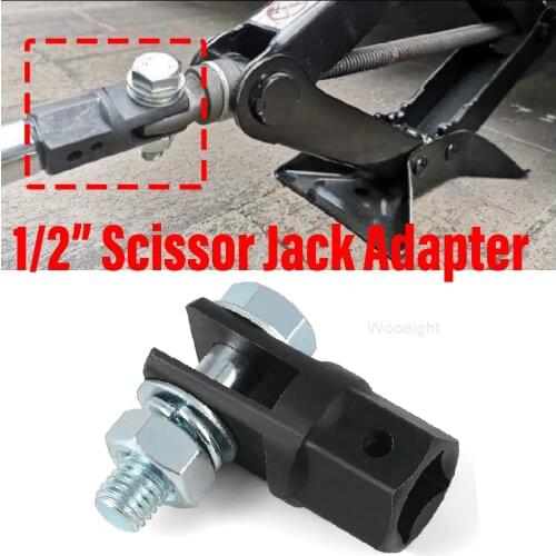 Wooeight Scissor Jack Adapter 4.1cm Bolt Length Use For 1/2 Inch Drive Impact Wrench Or 13/16 Inch Car Lift Jack Stand Tool