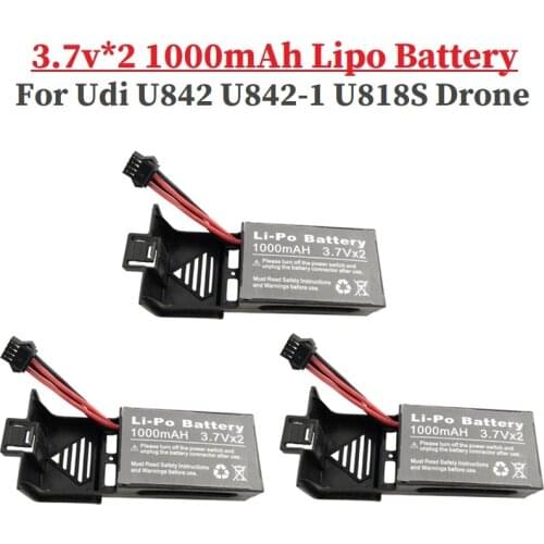1-3PCS 7.4 V 1000 MAH Li-Po battery for Udi U842 U842 U842 U842-1 U818S RC quadcptar spare parts for 7.4V drone battery