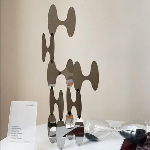 Cutelife Nordic Acrylic DIY Puzzle Decoration Home Accessories Industrial Mirror Geometric Ornaments Modern Living Room Decor