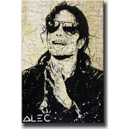 Alec Monopolys Michael Jackson HD Wall Art Canvas Poster Print Canvas Painting Decorative for Office Living Room Home Decor