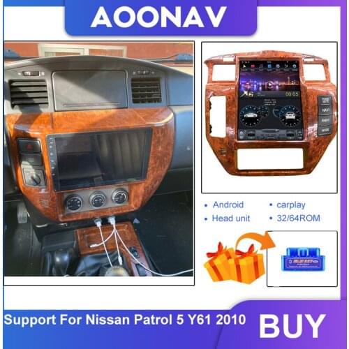 Car tesla style vertical screen GPS radio For Nissan Patrol 5 Y61 2010 Car Auto radio Multimedia player 2 din stereo receiver