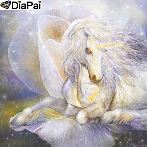DiaPai Diamond Painting 5D DIY 100% Full Square/Round Drill "Animal unicorn" Diamond Embroidery Cross Stitch 3D Decor A24236