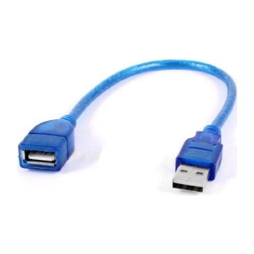 HWEXPRESS Hot New 30cm Blue Plastic USB 2.0 Type A Female to Male AF-AM Extension Cable Cord
