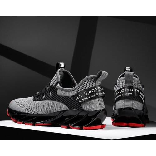 New Lightweight Men Running Shoes Outdoor Black White Sneakers Breathable Shoes Mesh Soft Jogging Tennis Shoes Zapatillas Size46