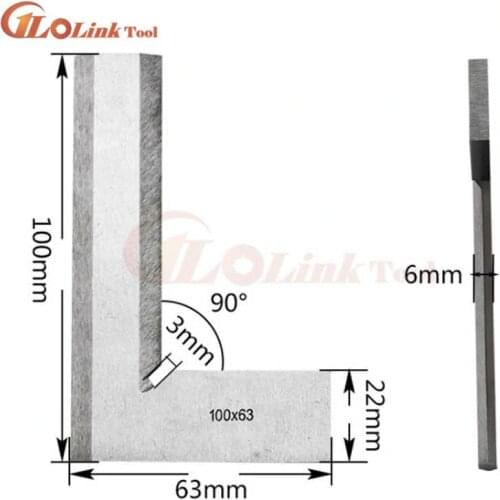 Stainless Steel Bladed 90 Degree 63x40 100x63 160x100mm 200x125m Angle Try Square Ruler Bevel Edge Square Gauge edge angle ruler