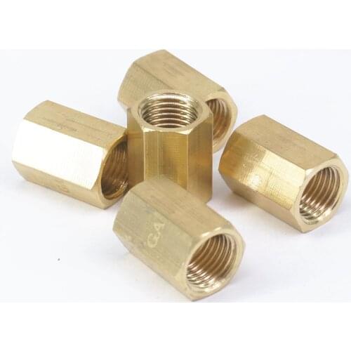 LOT 5 1/4" BSP Female Thread Brass Pipe Fittings Hex Nut Rod Connector Coupling