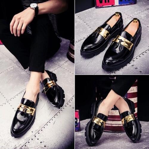 Chaussure Homme Genuine Leather Casual Shoes Moccasins Round Toe Mens Slip-on Loafers Leather Wedding Working Mens Dress Shoes