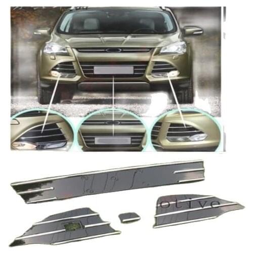 Chrome Front Bumper Lower Grille Grill Cover for Ford New Kuga Escape 2013-2016 2014 2015