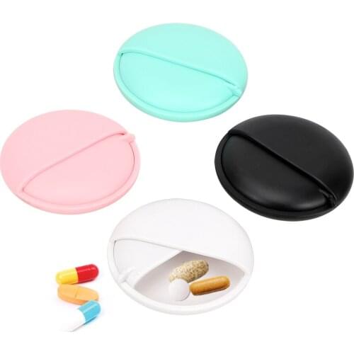 NICEYARD Portable Mini Round Medicine Box Sealed Drug Storage Vitamin Medicine Drugs Tablet Container Pill Box