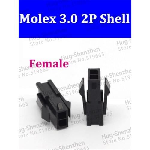 Wholesale 200PCS Molex 3.0mm2p 2Pin 43025 Female Power Connector Housing 3.0mm Plastic Shell