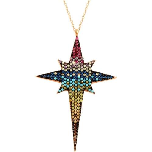 Northstar Necklace North Polse Necklace Pole Star Necklace 925 Sterling Silver Statement Star Necklace Jewelry For Women