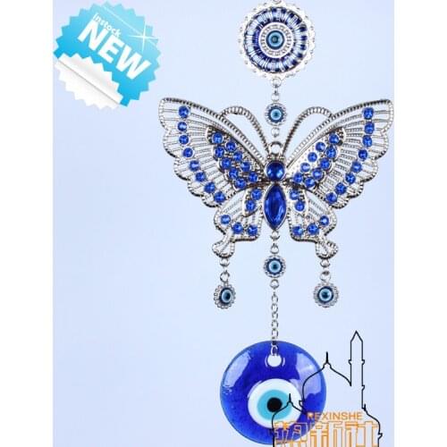 Turkey blue eyes Butterfly Pendant Muslim peace pendant evil "Jushi eye of the devil