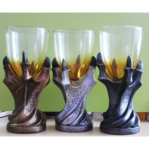 Resin Clutches Cup Dragon Claw Glass Goblet KTV Bar Coffee Shop Creative Cup Halloween Skeleton Wine Glass