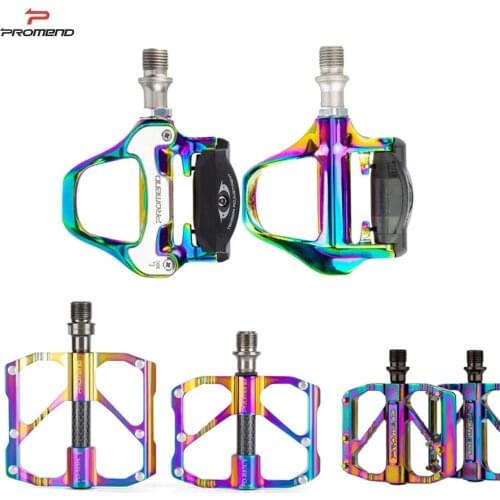 PROMEND Colorful Ultralight Bicycle Pedal MTB Road Bike Pedals Aluminum Alloy Anti-slip Bike Pedals Waterproof 3 Bearing Pedals