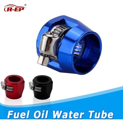 R-EP AN4 AN6 AN8 AN10 AN12 Aluminum alloy Fuel Oil Water Tube Clamp Fittings Clip Hose Finisher Fits for Radiator Fuel Hose