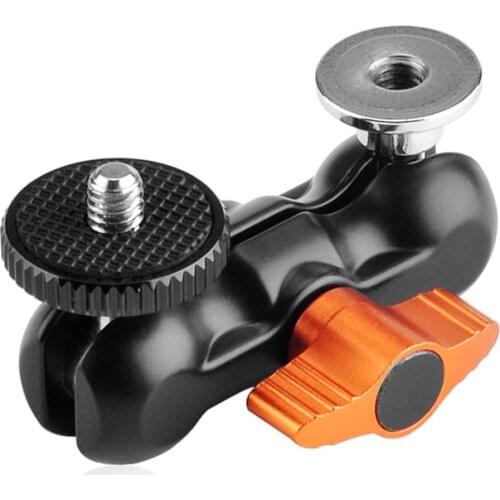 Minifocus Adjustable Universal Magic Arm with Small Ballhead for Camera Monitor LED Light Support with 1/4 Screw Male & Female