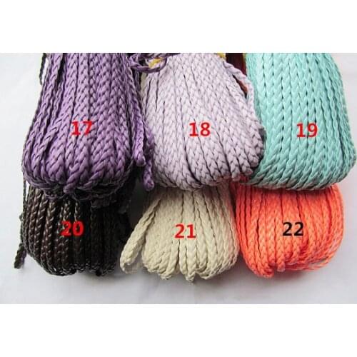 100Yds 5mm 32 Colors Flat Faux Braid Leather Cords String Rope,Jewelry Beading String, For Bracelet & Necklace,DIY Jewellry