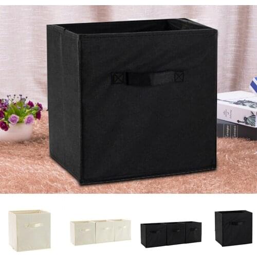 Foldable Cubes Storage Bin Collapsible Storage Basket with Handle for Clothes Toys Books JW