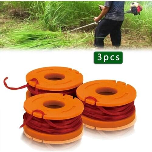 3piece Replacement Spool And Line For Grass Trimmer WG150E WG151E WG154E WG155E WG157E Lawn Mower Accessories Big Deals