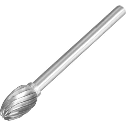 Uxcell Tungsten Carbide Single Cut Rotary Burrs File Tree Shape for Die Grinder Drill Bit Alloy Steel Hard Metal Carving Polish