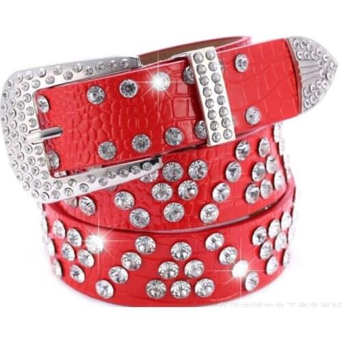Full diamond wide Collar Punk Round Gothic Goth Choker Harajuku Summer Cool PU Leather PIN Buckle alloy Belts Garters For Women