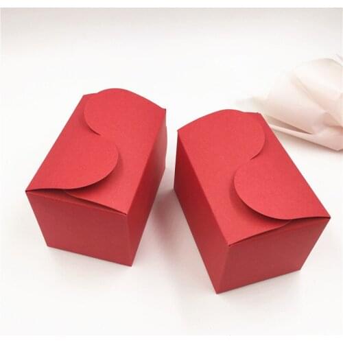10Pcs DIY Kraft Paper Box Valentines Day Gift Boxes For Wedding Favors Birthday Party Candy Cookies Wedding Party Packaging Box