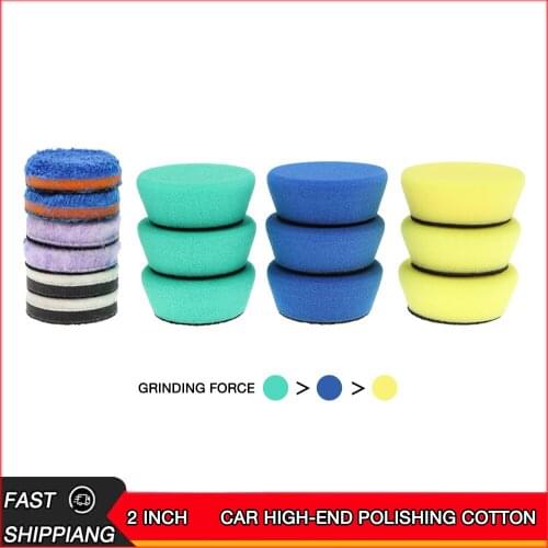 2 inch car polishing sponge board, coarse, medium and fine, suitable for RO/DA automatic polishing machine sponge