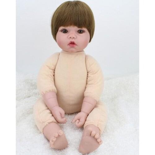 20 Inch Silicone Vinyl Realistic Rebirth Doll Toddler Rebirth Baby Girl Doll Soft Newborn Gift Toy Rebirth Doll
