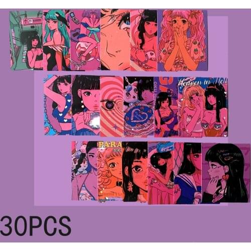 30Pcs/Lot 2021 Street Cute cartoon girl stickers For Luggage Laptop Bike Motorcycle Phone Car Case Decal Car-Styling Toys