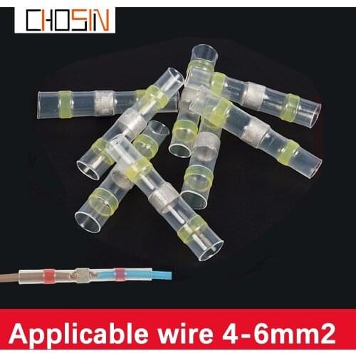 50/100pcs 26-24AWG Insulated Wire Connectors Waterproof Heat Shrink Wire Splice Connector Tinned Copper Solder Seal Terminals
