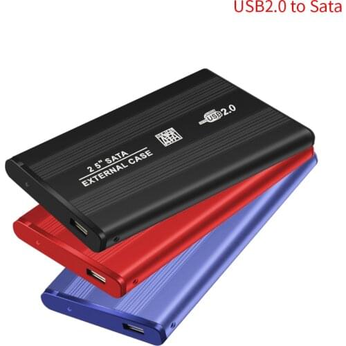 TISHRIC Aluminum 2.5 inch External Hard Drive Box 7mm 9.5mm SATA Optibay HDD SATA to USB 2.0 Case Aluminum Hard Drive Enclosure