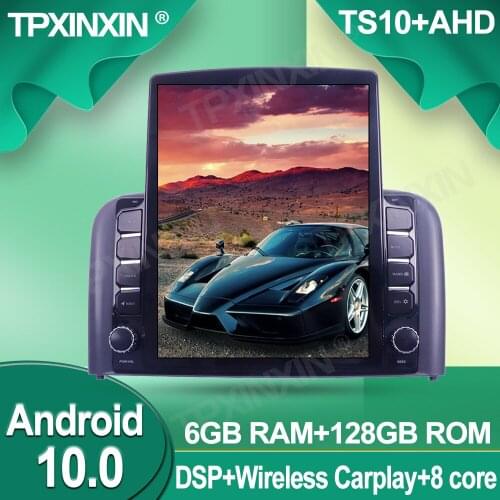 Car Radio Stereo For Volvo S80 1998-2006 Tesla Style Android 6+128G Wireless Carplay Stereo Receiver Car Radio player IPS DSP
