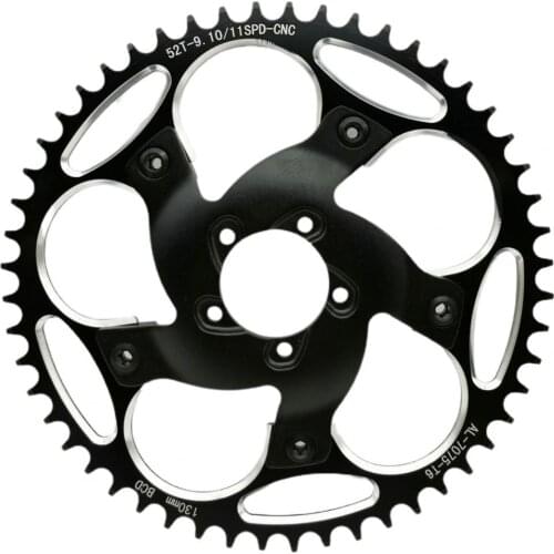 Aluminum Alloy 50T/52T/54T/56T/58T/60T Chain Wheel Ring Sprocket Crank for Bafang Mid-Drive Motor BBS01/02 BBSHD 130BCD