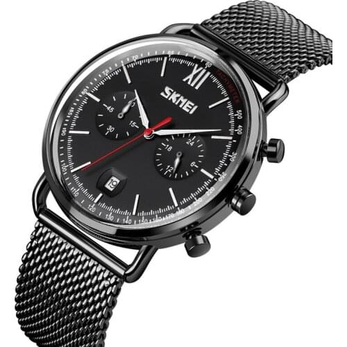 Time Secret Fashion Mens Watch Business Stainless Steel Quartz Wristwatches Waterproof Date Sport Chronograph Relogio Masculino