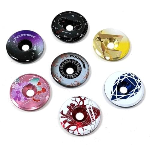 Fouriers Bicycle Riser Cover Bike Stem Top Cap Headset Cover 31.8mm For 28.6mm 1 1/8" OD2/35mm Headset Cover Bike Parts