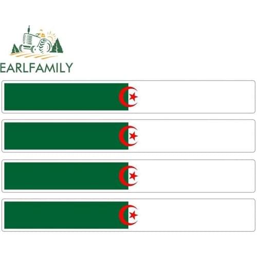 EARLFAMILY 4pcs Car Stripe Motorcycle Racing Flag Sticker Waterproof Car Decal Bike Moto Tuning Albania Car Sticker