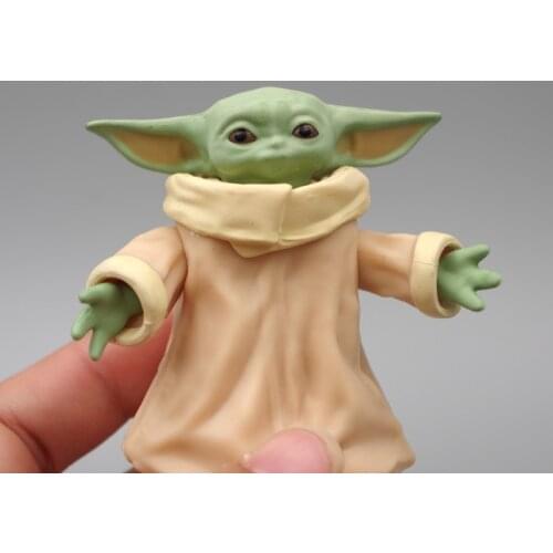 6 CM Disney Star Wars Master Yoda Action Figure Cartoon Anime Yoda Baby Dolls Model Cake Accessories Decoration Kids Gifts