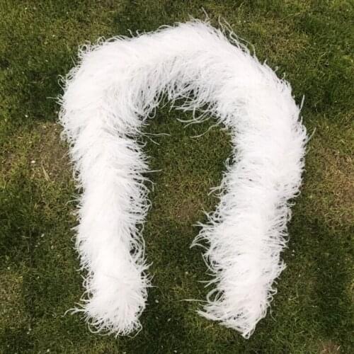2 Meters Elegant 10ply Ostrich Feather Boa Shawl Encrypted Ostrich Feathers for Crafts Wedding Decoration Plumes Scarf Trims