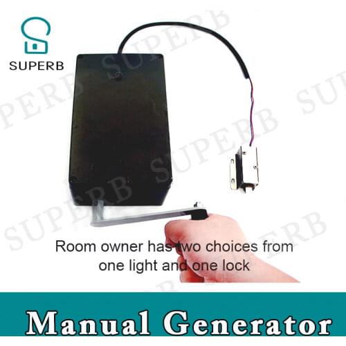 Manual electrical generator props for Room Escape Chamber props Adventurer props escape room game prop control light or lock