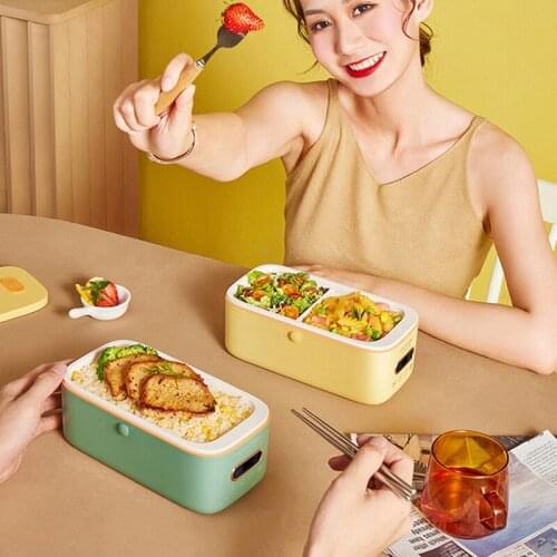 220V Electric Lunch Box Smart Appointment Rice Cooker Pot Mini Multicooker Ceramic Liner Water-free with Digital Display 1L