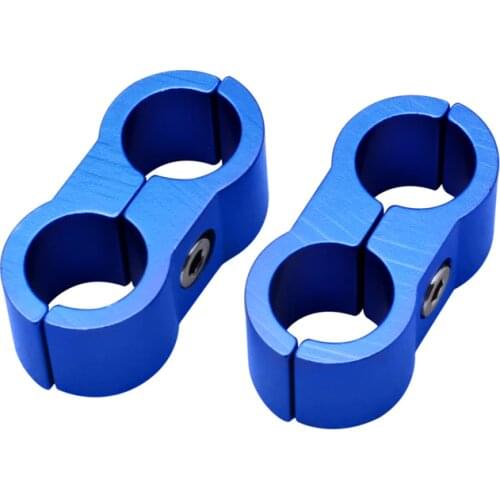 ESPEEDER 2Pcs AN4/6/8/10 Billet Oil Fue Water Hose Turbo Separator Divider Clamp Hose Separator Clamp Fitting Adapter