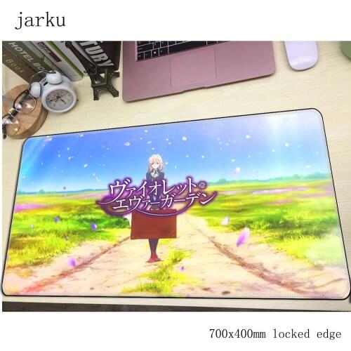 Violet evergarden mouse pad gamer 700x400mm notbook mouse mat large gaming mousepad HD pattern pad mouse PC desk padmouse