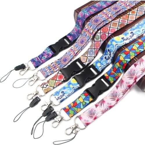 JY154 Fashion Classical Pattern Lanyards for Key Neck Strap For Card Badge Keychain Lanyard Holder DIY Hang Rope Keychain