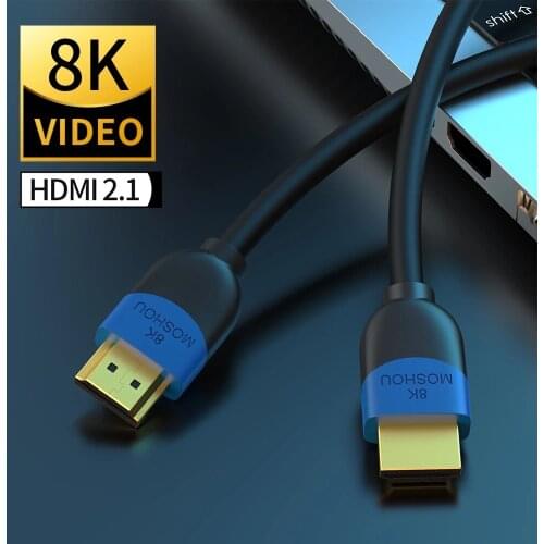 Moshou HDMI 2.1 Cable for PS5 RTX 3080 HDMI Cable 8K/60Hz 4K/120Hz 48Gbps HD Cables 8K for Xbox Series X RTX3070 Cable