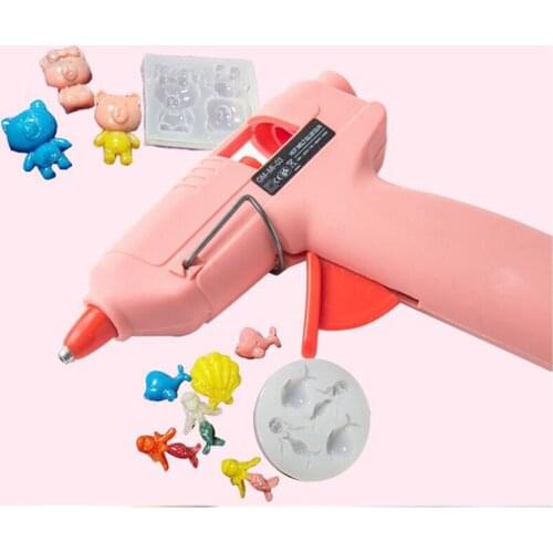 20W Hot Mini Glue Gun Stick 7mm*200mm Thermo Electric Heat Temperature Adhesive Industrial DIY Album Home Repair Craft Tools