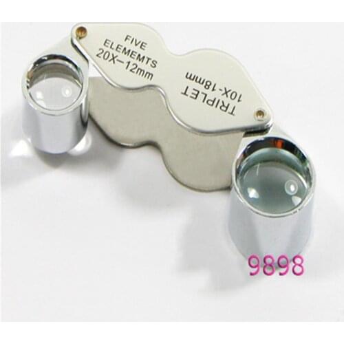 1 PC 30X /20X &10X Triplet Magnifier Jeweler Jewelry Eye Loupe Set