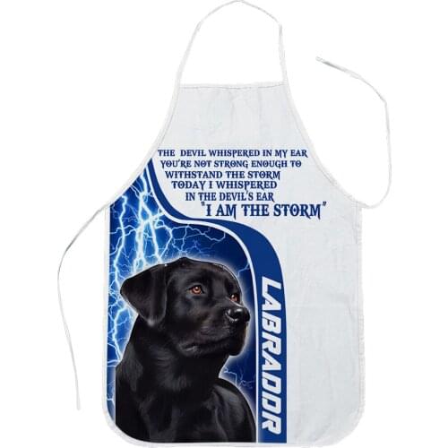 CLOOCL Kitchen Apron Pet dog Labrador Printed Sleeveless Polyester Aprons for Men Women Gardening Restaurant Home Cleaning Tools